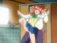 Redhead anime coed hot poking by doctor