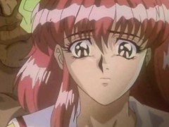 Japanese anime schoolgirl gets squeezed her tits by pervert