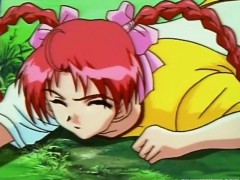 Anime girl gets squeezed her tits and hard poked